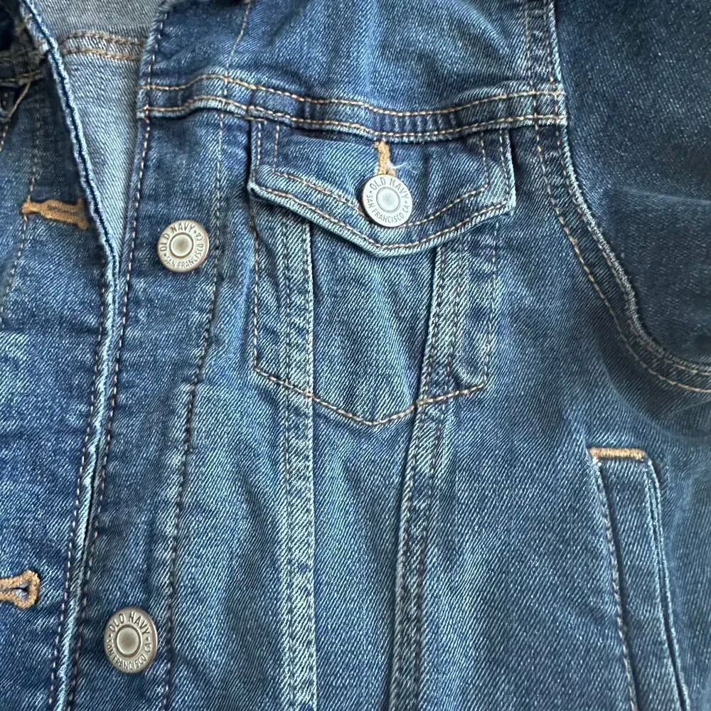 Old Navy Medium Wash Denim Jacket - Girls Size Small